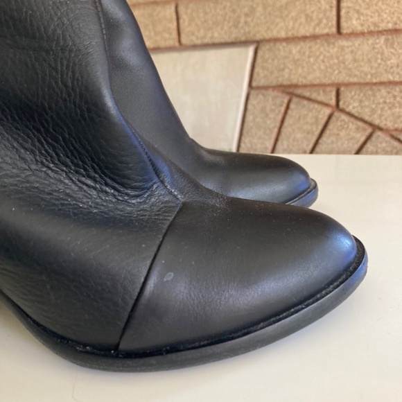 rag & bone Black Leather Heeled Boots Made in Italy Women’s Size 37.5 - Picture 4 of 10